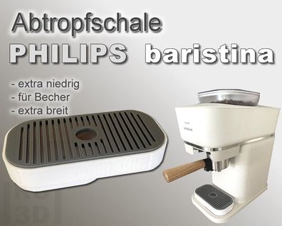Tropfschale für Philips baristina, extra breit, flach, Abtropfschale niedrig