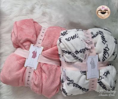 Victoria´s Secret * Bademantel * flauschig * kurz * Cozy Robe * Hausschuhe * Gr. XS/S