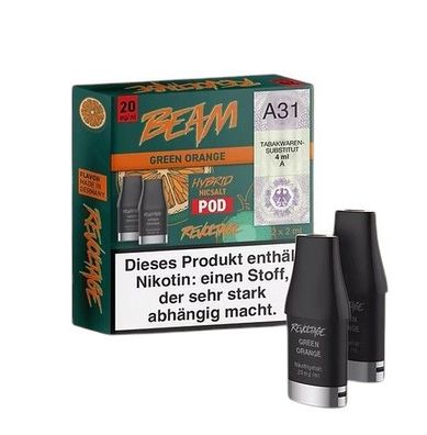 10 x Revoltage Beam Pod Green Orange - 2 x 600 Züge - 20mg/ml