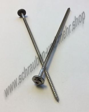 Spenglerschrauben Edelstahl A2 Dichtscheibe 15 mm 4,5x150 - 5x300 Torx Dübel