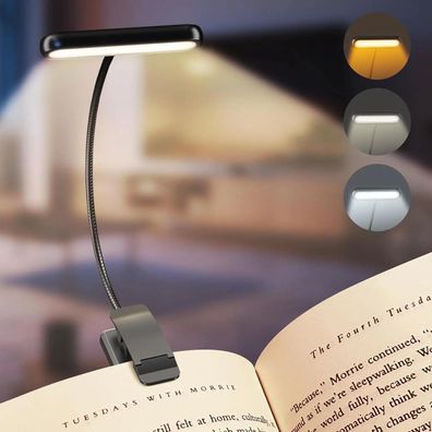 14Leds Book Light USB Rechargeable Reading Light Warm Cool White Daylight Portable Fl