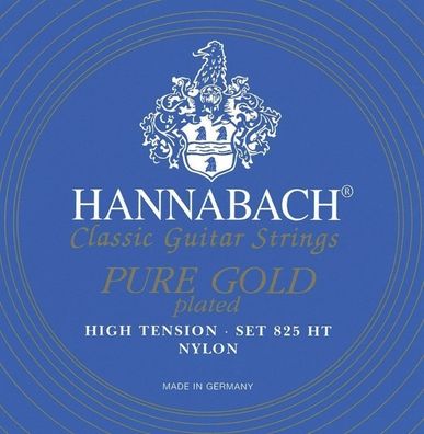 Hannabach 825HT Gold - high tension - Saiten für Konzertgitarre - vergoldet