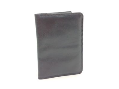 Passhülle RFID Document Safe aus schwarzem Nappaleder mit zwei Fächern für Reisen