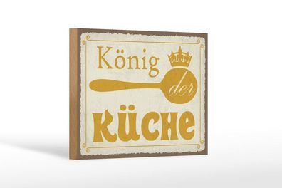 Holzschild König der Küche Krone, 3 verschied. Größen, Holzschilder