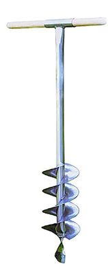 Erdbohrer Ø 70 mm Durchmesser Erdlochbohrer Pfahlbohrer mit Holzgriff