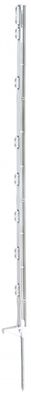 15 Stück ECO Weidezaunpfahl 105 cm weiss Kunststoff mit Fiberglasverstärkung Tritt
