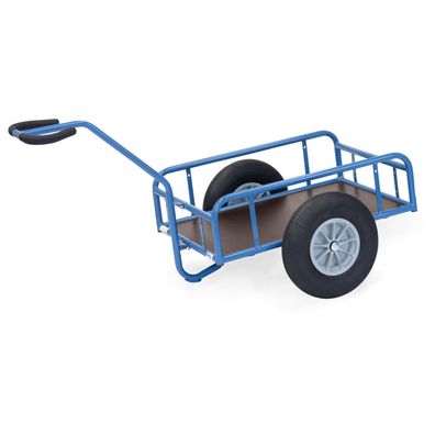 Fetra Handwagen mit Gelaender und Polyurethanbereifung 845x545mm
