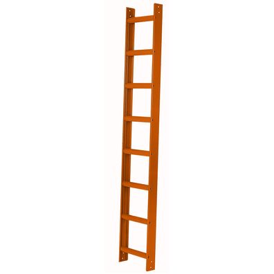 Iller Aluminium Dachleiter mit hochwertiger Pulverbeschichtung 12 Sprossen Ziegelrot