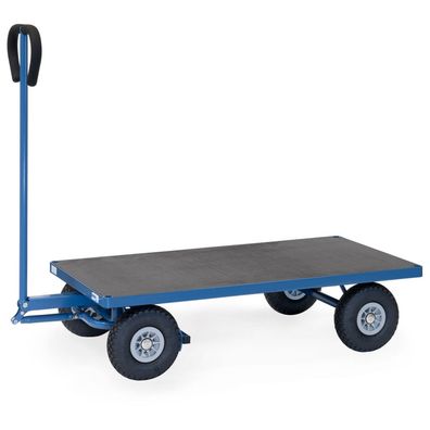 Fetra Handwagen mit Ladeflaeche aus wasserfestem Sperrholz und Polyurethanbereifung