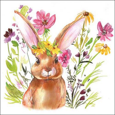 Servietten Papier 33x33cm 3-lagig mit Osterhase Motiv 20 Stück