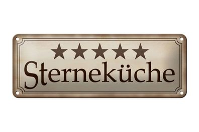 Blechschild 5 Sterne Küche, 2 verschied Größen Blechschilder Spruch Deko