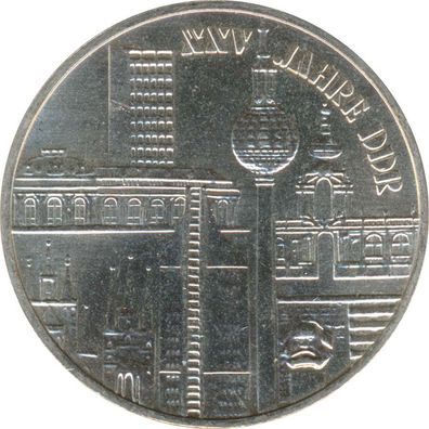 DDR 10 Mark 1974 A 25 Jahre DDR - Städteansicht Silber*