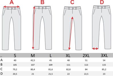 Arbeitshose, Strech Jeans, marine/schwarz Gr. S-XXL