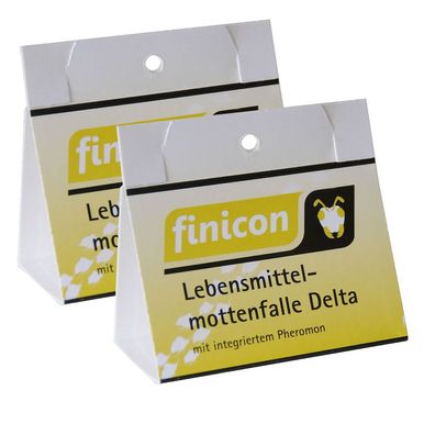 finicon® 2 Stück Lebensmittelmottenfalle Delta