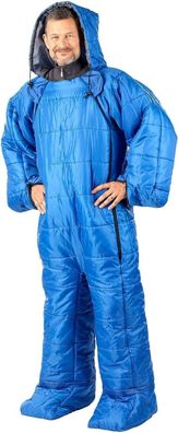 NEU Schlafsack blau mit Armen Beinen für Erwachsene Gr. M Camping Outdoor Zelten