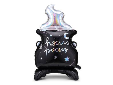 Folienballon Zauberkessel Hocus Pocus 80x48cm stehend mit Luftfüllung