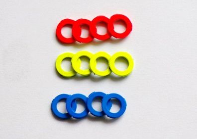 Magura Blenden-Ring Kit für Bremszange, 4 Kolben Zange (blau, neonrot, eongelb)