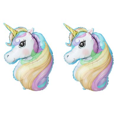 Folienballon Einhorn 110cm 2 Stück Bunt