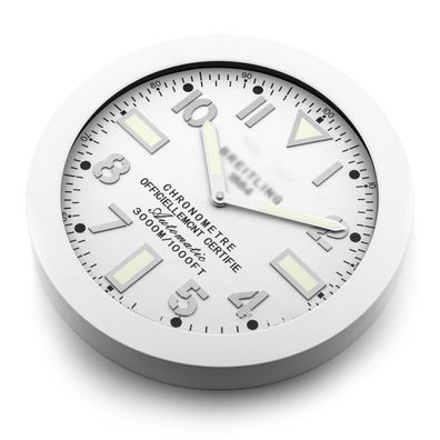 Wanduhr Breitling 1884 Avengers Style Weiß 34cm Moderne Luxusuhr