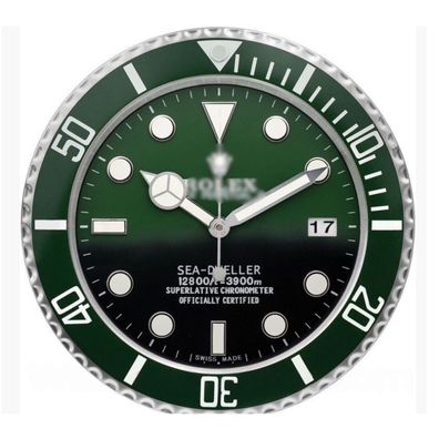 Wanduhr Rolex Hulk Deepsea Sea-Dweller Oyster Perpetual 34cm Moderne Luxusuhr