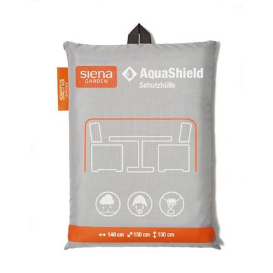 Siena Garden AquaShield Schutzhülle Sitzgruppenhülle 140x150x100 cm hellgrau