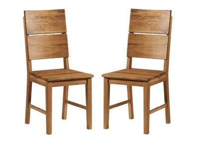 Esszimmerstuhl 2er-Set "Mike" Wildeiche massiv