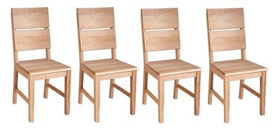 Esszimmerstuhl 4er-Set "Mike" Kernbuche geölt