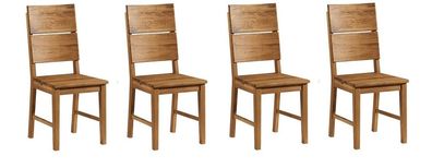 Esszimmerstuhl 4er-Set "Mike" Wildeiche massiv