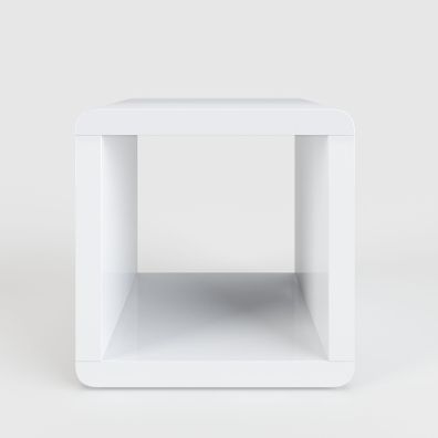 Prana - 1x1 Würfel, Regal, Beistelltisch mit abgerundeten Kanten, hochglanz