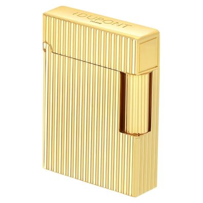 S.T. Dupont Feuerzeug Linie 1 Vertikale Linien Goldfarben C14020