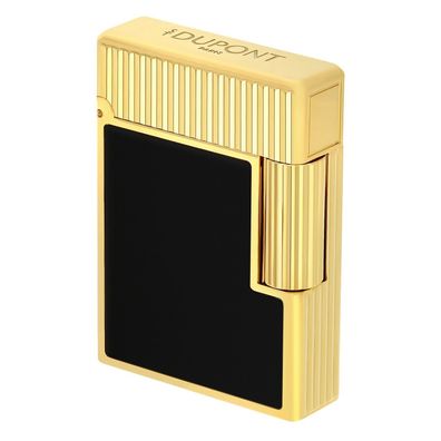 S.T. Dupont Feuerzeug Linie 1 Vertikale Linien Goldfarben/Schwarz C14120