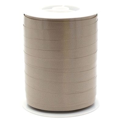 Geschenkband Ringelband 10mm x 250m Rolle Taupe