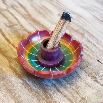 Palo Santo Räucherwerk-Halter | Lotus | Speckstein | 10x3 cm | 250g