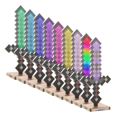 Minecraft - LED Schwert, Netherite Leuchte, 9 Farben mit Farbwechsel, wiederaufladbar