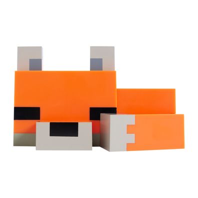 Minecraft - LED Fuchsbaby, schlafend, Dekolicht, Nachtlicht, wiederaufladbar, orange