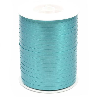 Geschenkband Ringelband 5mm x 500m Rolle Türkis