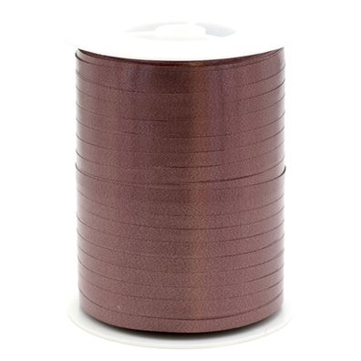 Geschenkband Ringelband 5mm x 500m Rolle Braun