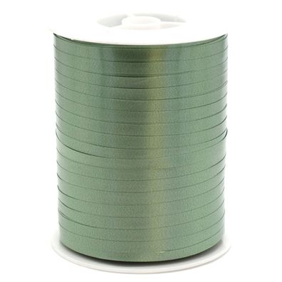 Geschenkband Ringelband 5mm x 500m Rolle Dunkel Lindgrün