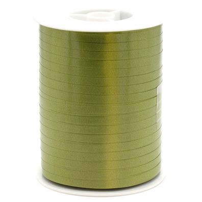 Geschenkband Ringelband 5mm x 500m Rolle Olivgrün
