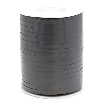 Geschenkband Ringelband 5mm x 500m Rolle Anthrazit Grau