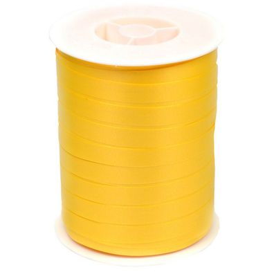 Geschenkband Ringelband 10mm x 250m Rolle Gelb