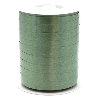 Geschenkband Ringelband 10mm x 250m Rolle Dunkel Lindgrün