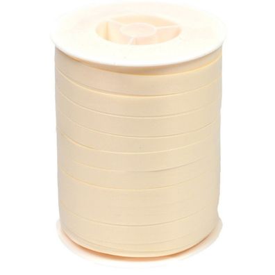Geschenkband Ringelband 10mm x 250m Rolle Creme