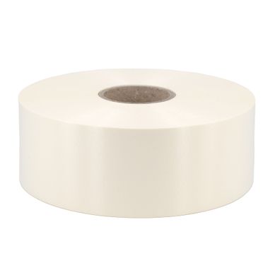 Geschenkband Ringelband 50mm x 100m Rolle Creme