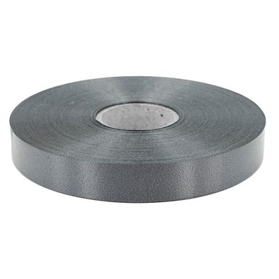 Geschenkband Ringelband 19mm x 100m Rolle Anthrazit / Grau
