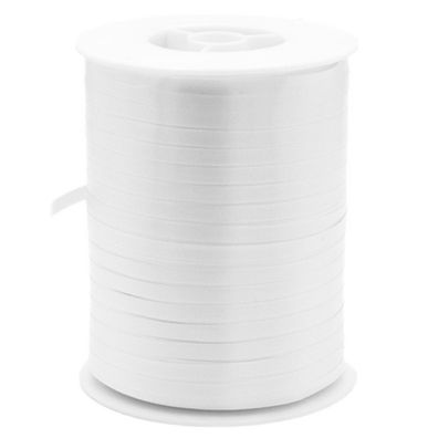 Geschenkband Ringelband 5mm x 500m Rolle Weiß