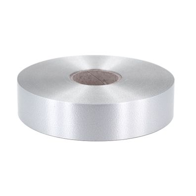 Geschenkband Ringelband 31mm x 100m Rolle Silber