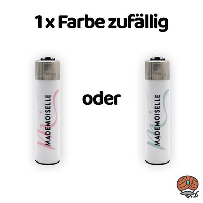Clipper Micro / Mini Reibradfeuerzeug Mademoiselle, Farbe zufällig