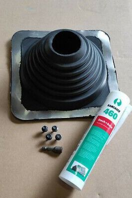 EPDM Kabel Dachdurchführung für Trapezblech Rohrmanschette Rohrdurchführung