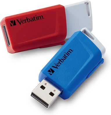 Verbatim USB 3.2 Stick 32GB 2er Pack Store'n'Click Datenstick mit Slide Lock Mecha
